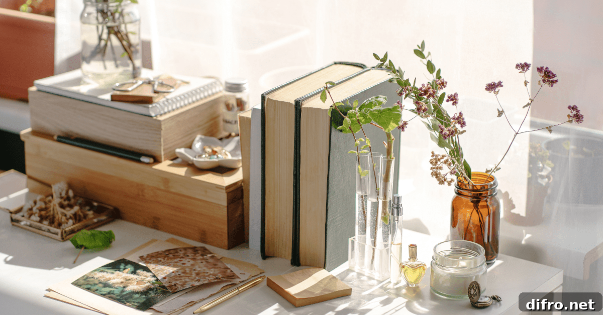 A ton of small items used as decor.