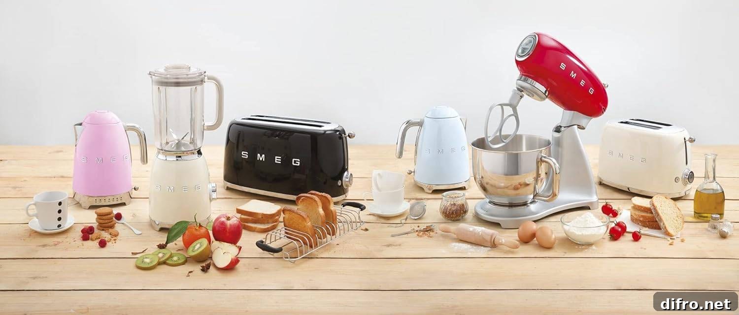 A collection of SMEG applicances.