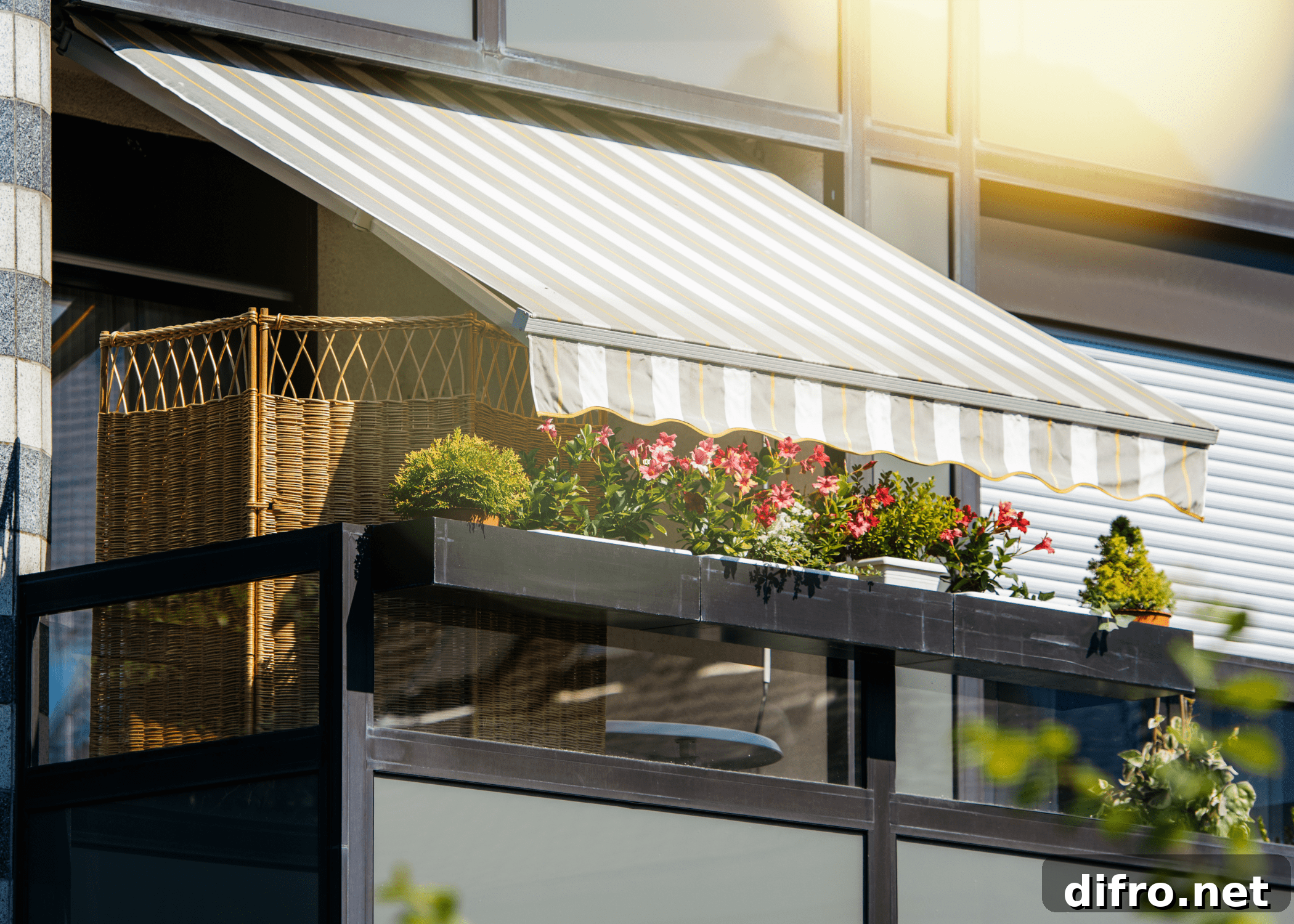 patio awning on balcony