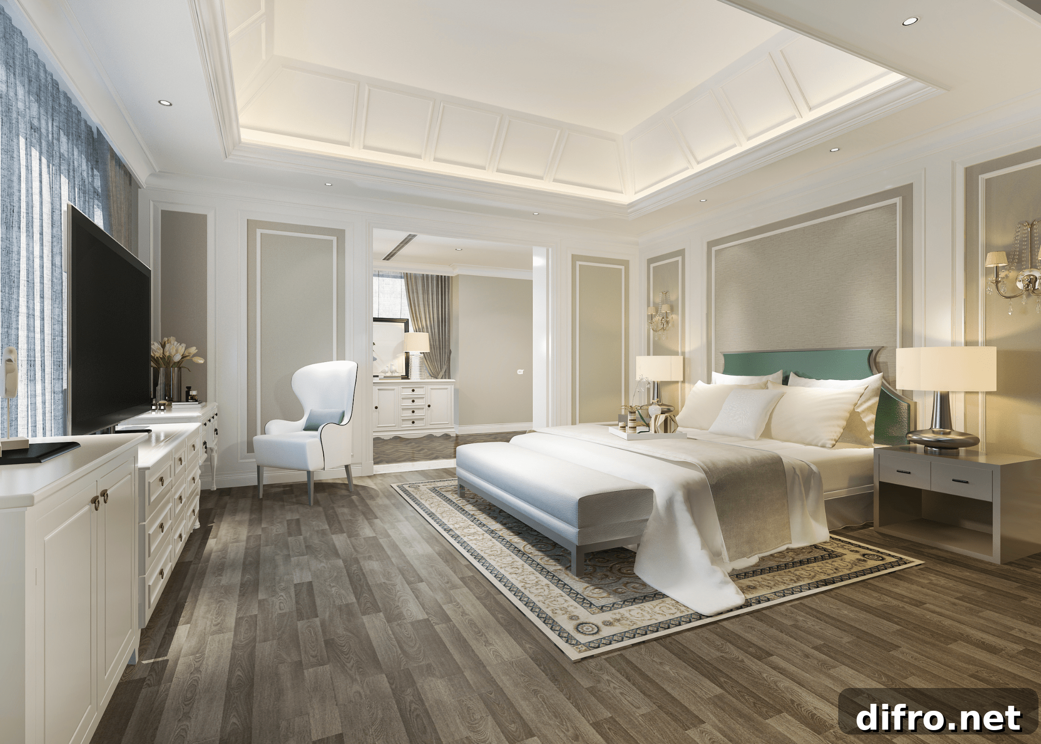 Modern Victorian bedroom