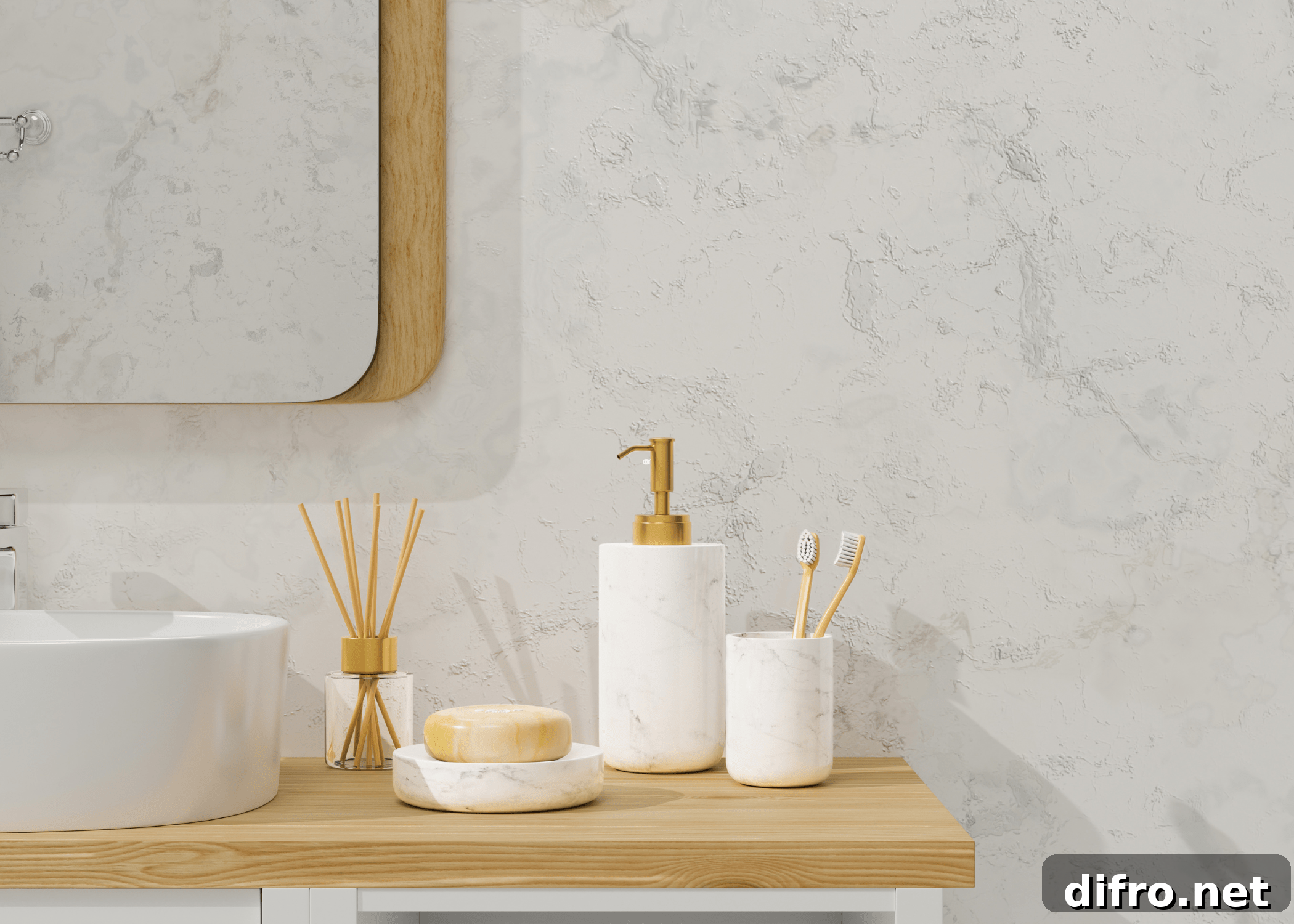 How to Choose Bathroom Countertops: Expert Tips and Materials 9 wood bathroom countertop with soap dish toothbrush holder and bowl sink