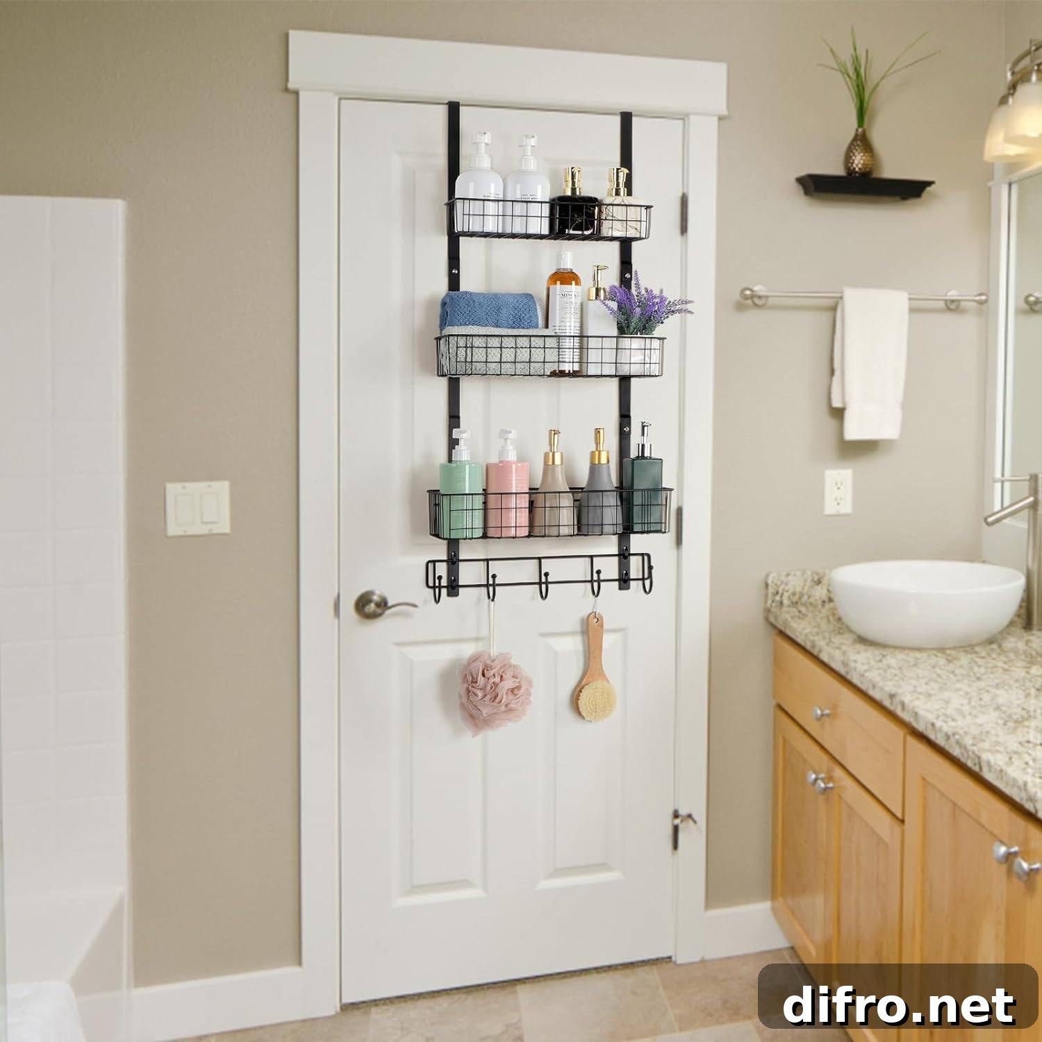 12 Clever Bathroom Storage Hacks You Haven't Tried 2 over the door bathroom organizer