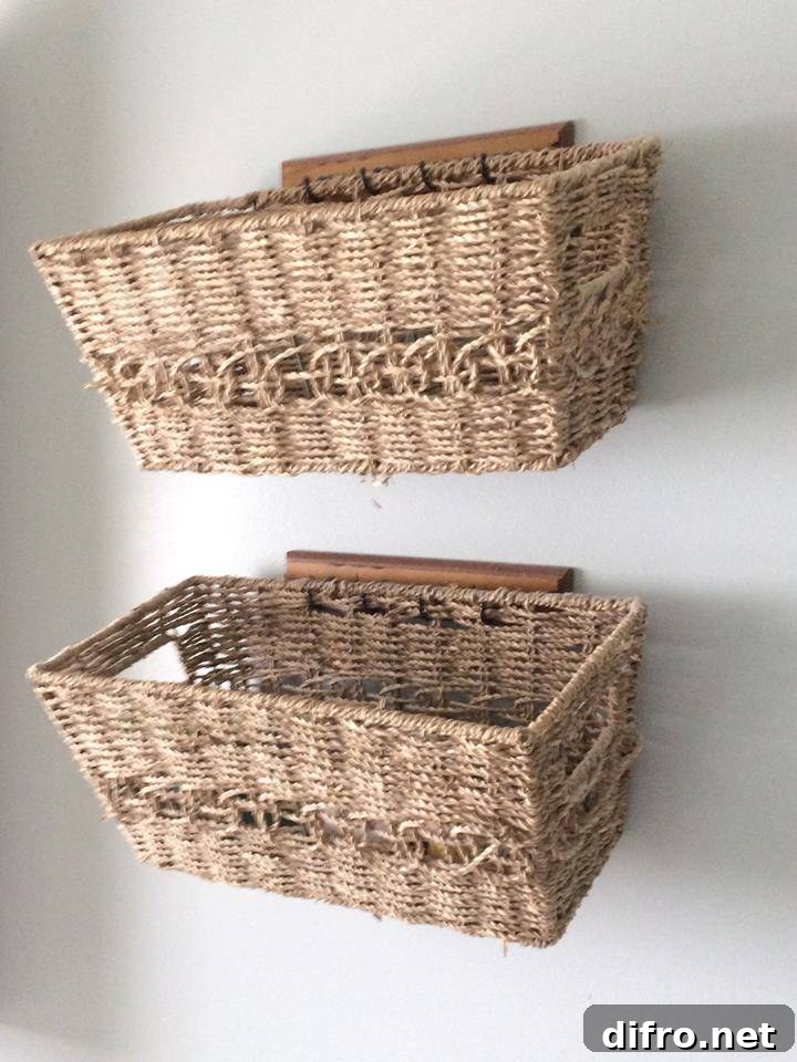 12 Clever Bathroom Storage Hacks You Haven't Tried 11 hanging wall baskets in bathroom