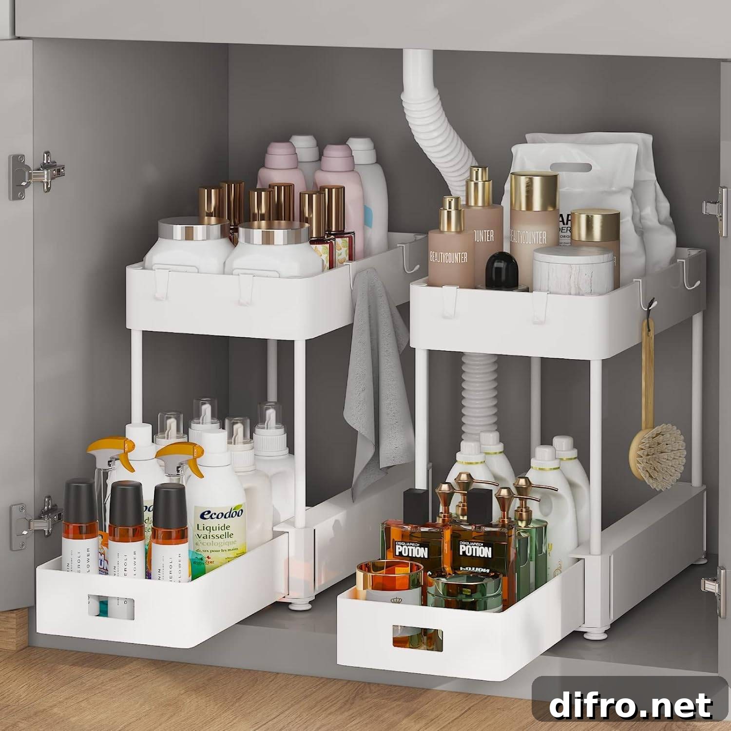 12 Clever Bathroom Storage Hacks You Haven't Tried 12 stacking bathroom storage under sink
