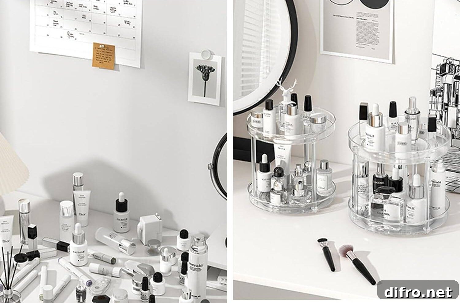 12 Clever Bathroom Storage Hacks You Haven't Tried 7 organized cosmetics on a lazy susan