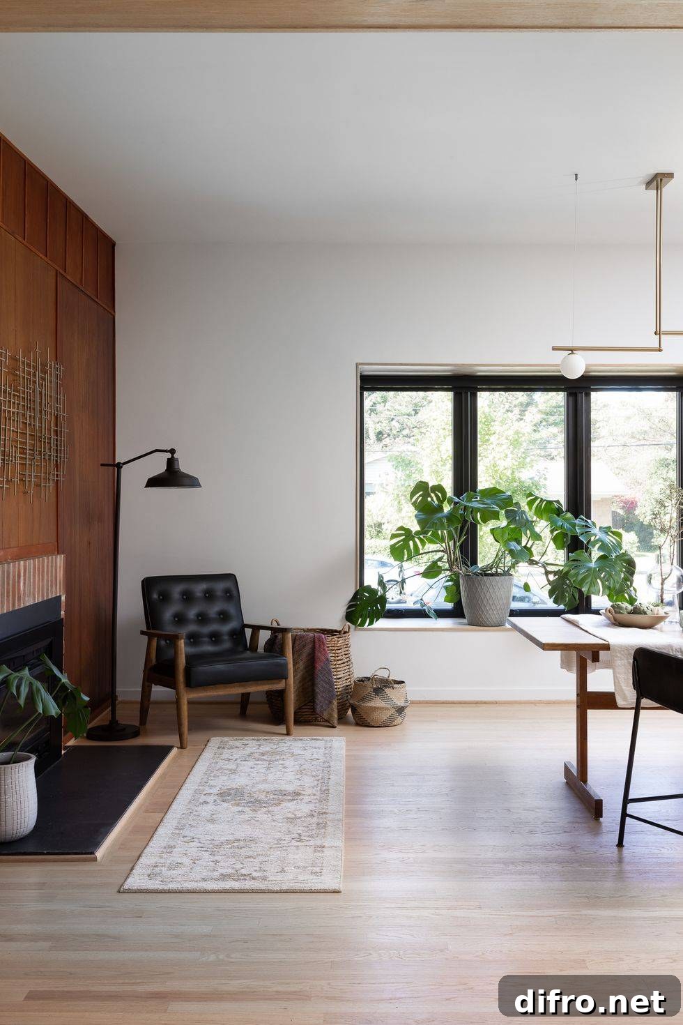 window seat with plant in window