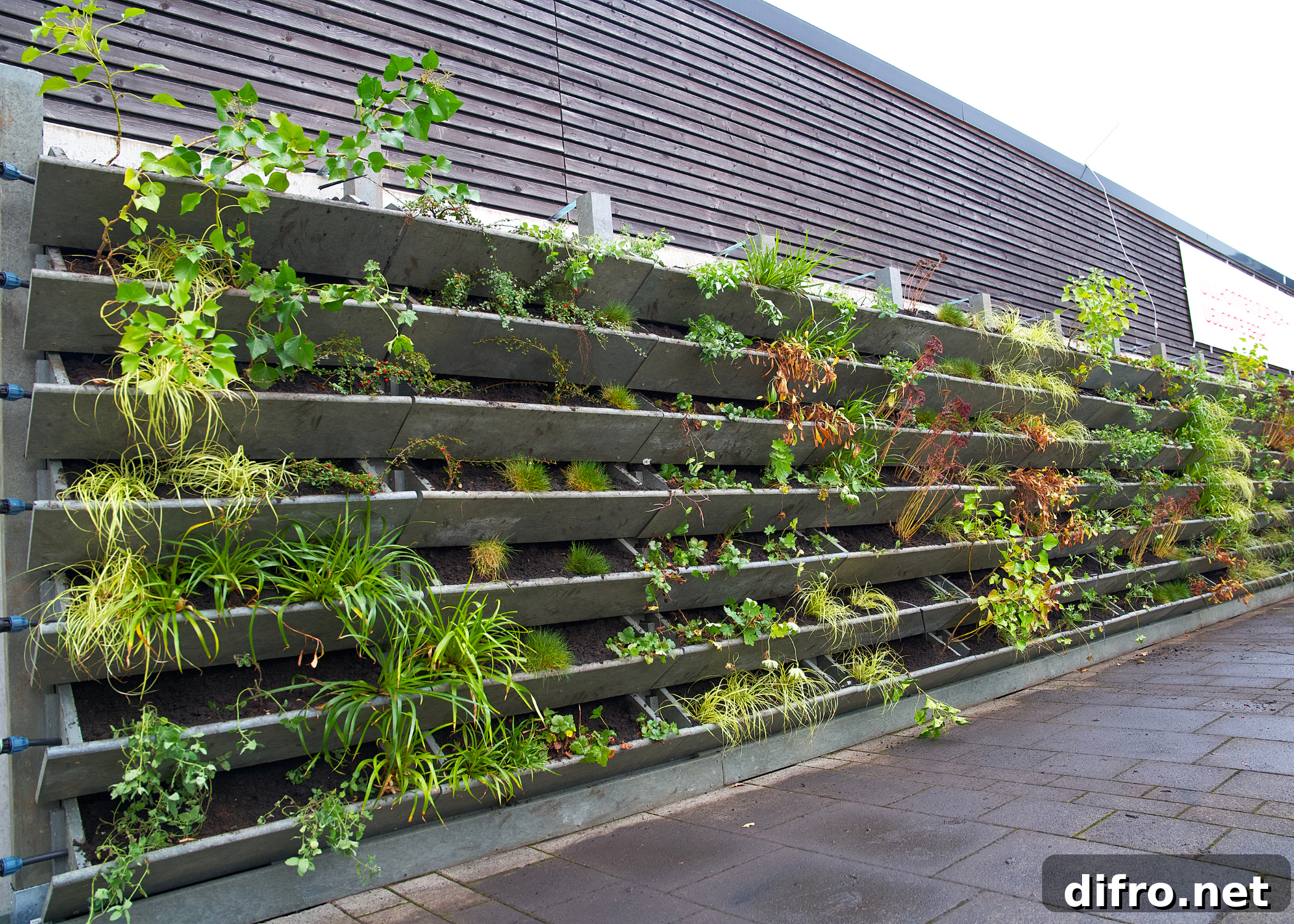 vertical garden in side yard