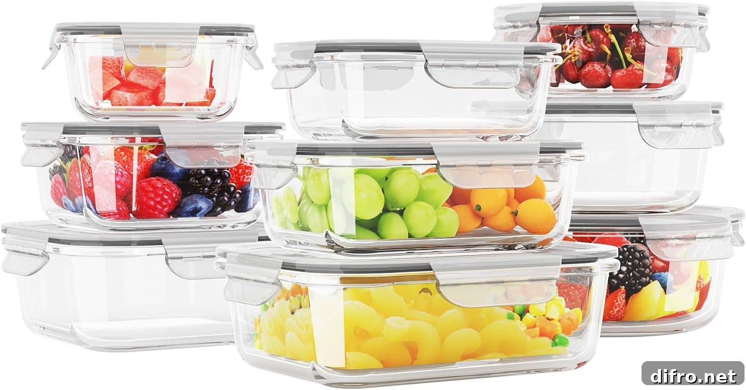 glass storage containers with lids