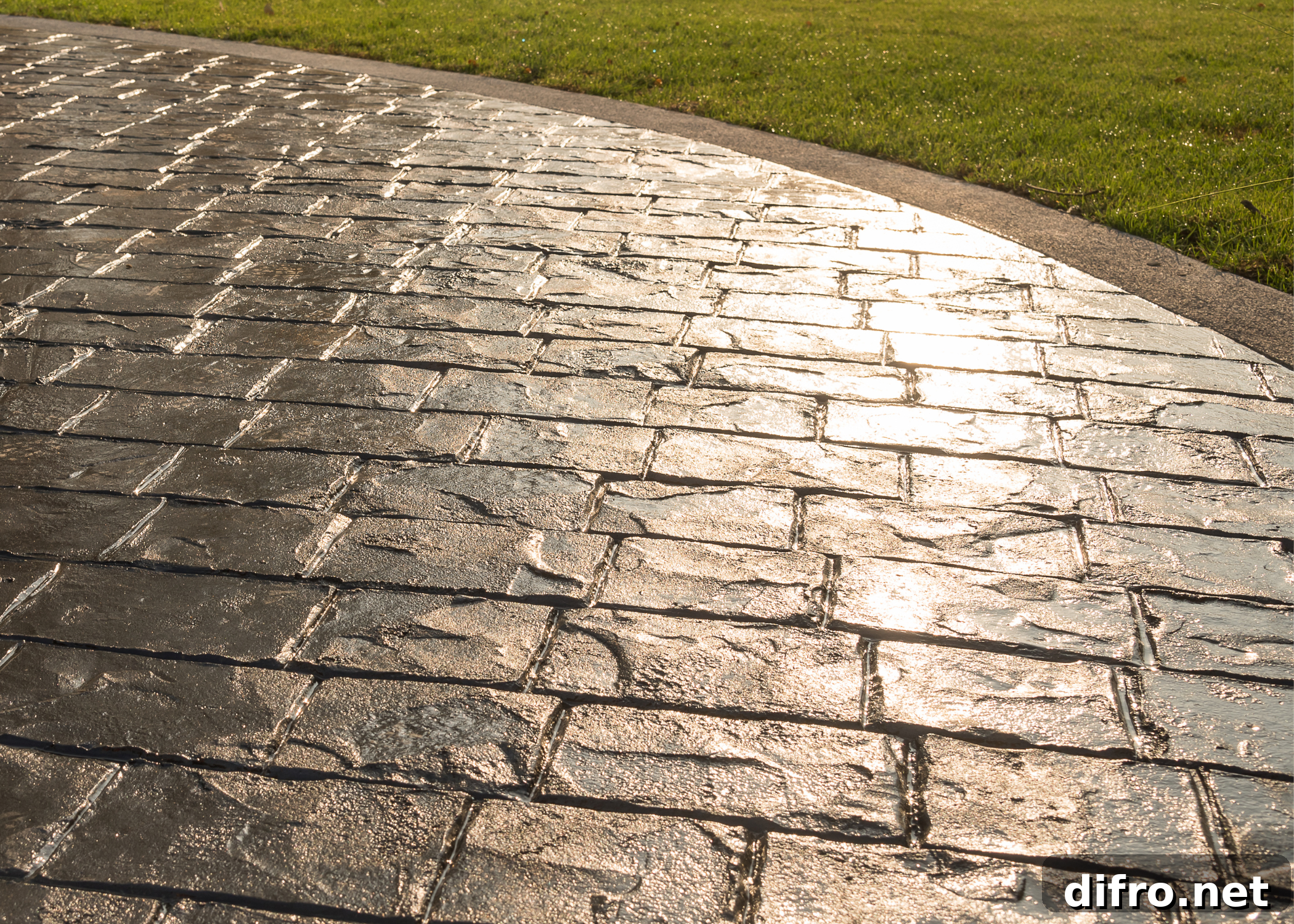 stamped concrete patio