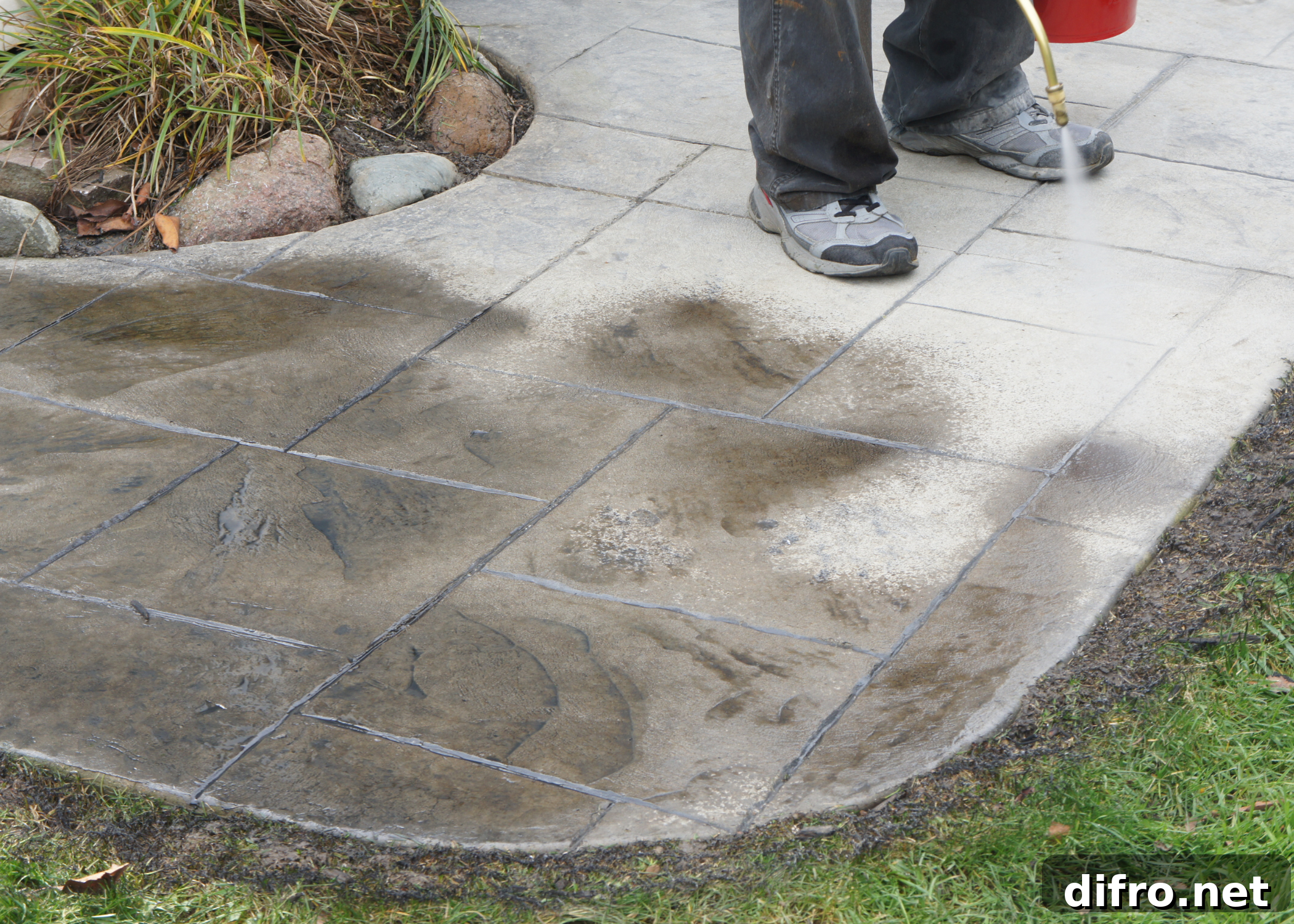 stamped concrete patio
