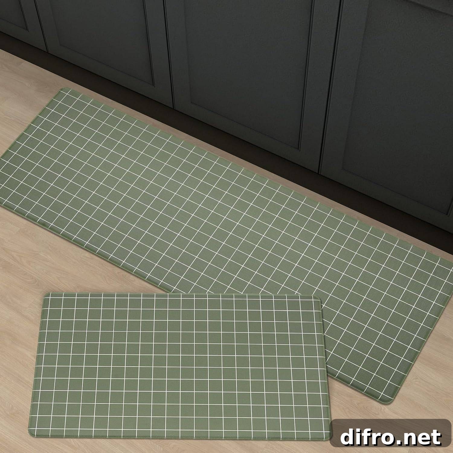 sage green kitchen mat