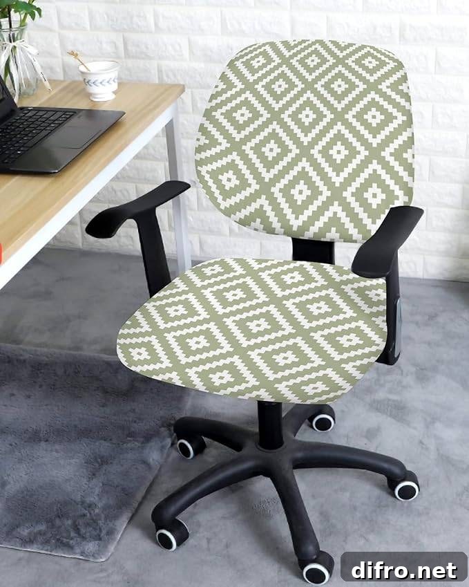 sage green office chair