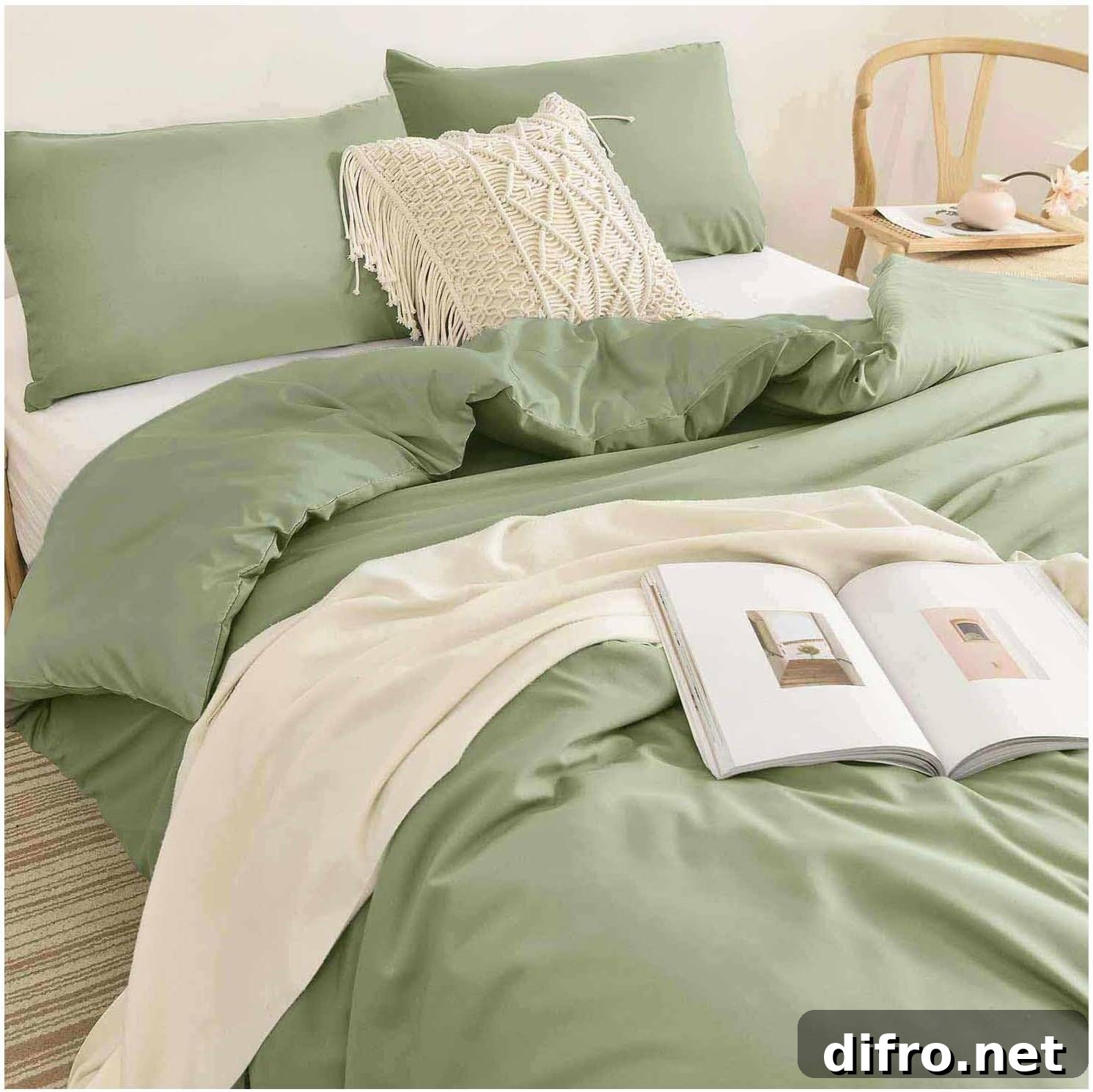 sage green comforter