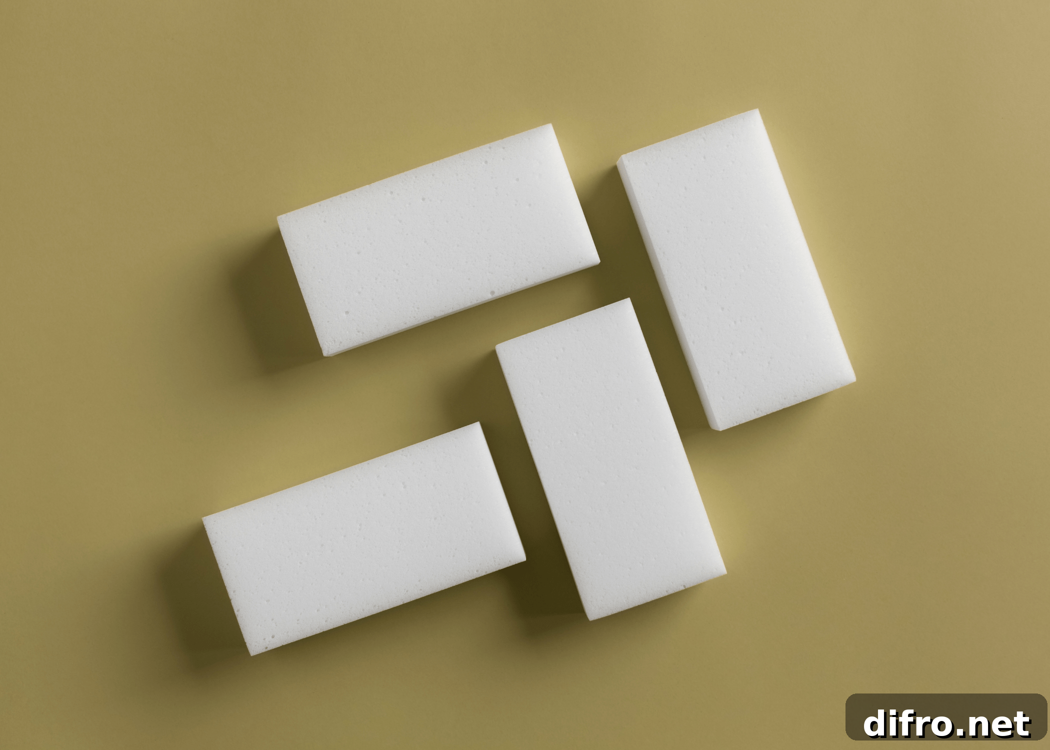 magic erasers on a beige background