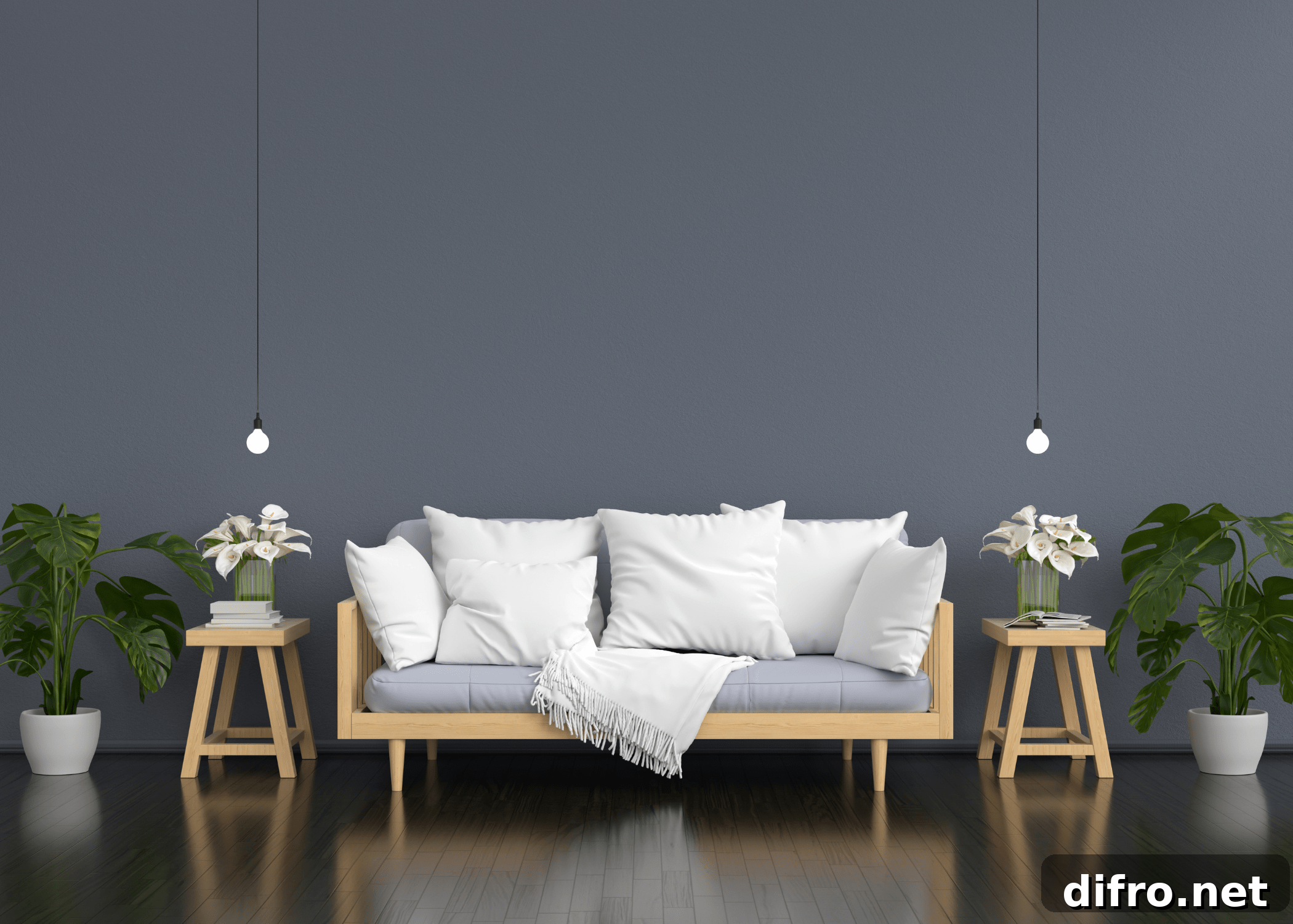9 Interior Paint Colors to Make Every Room Pop 7 charcoal gray room with couch