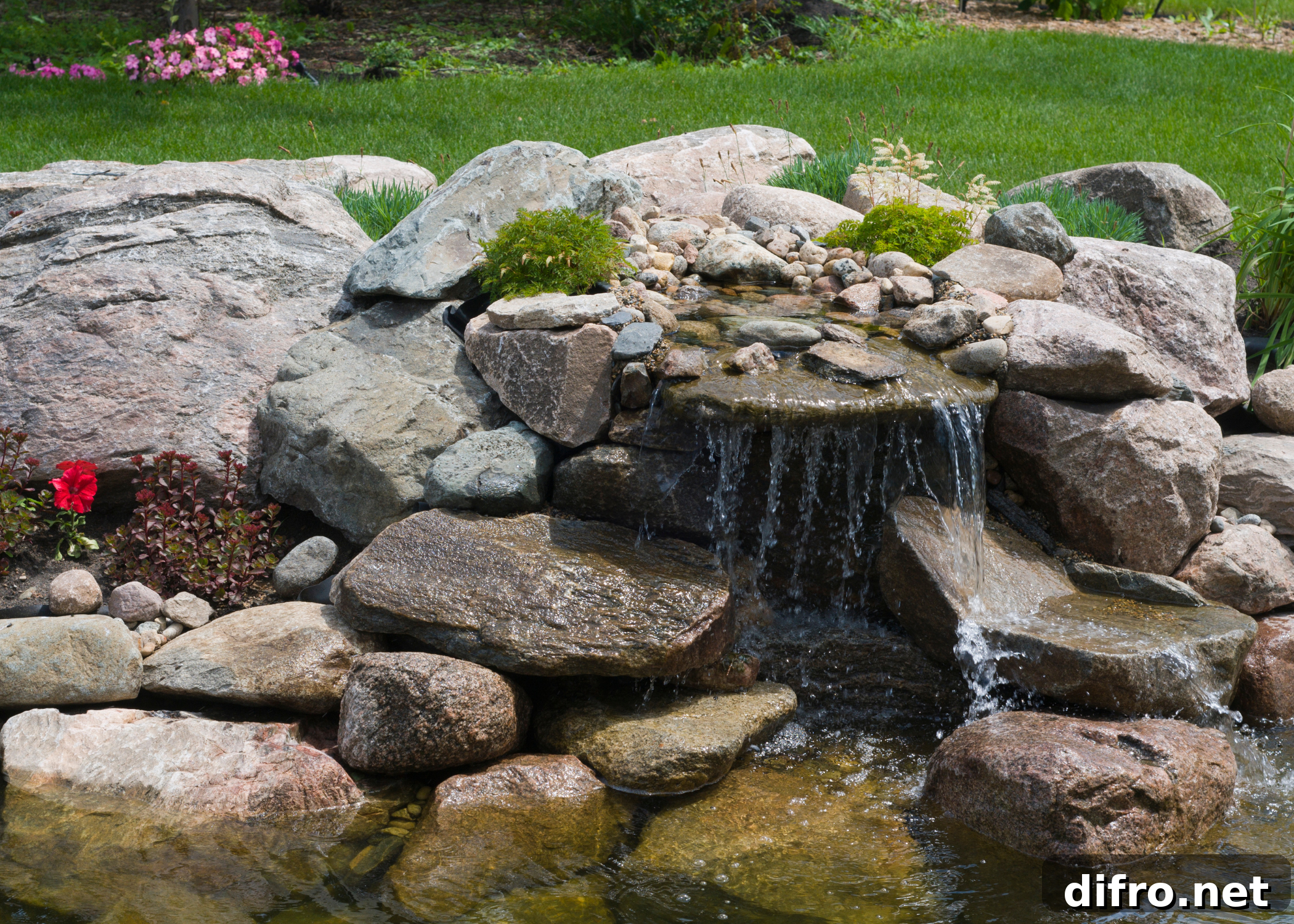 rock water feature