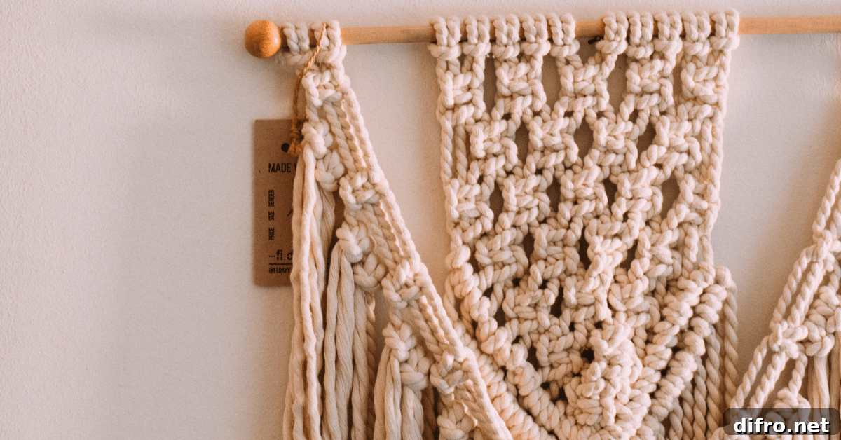 Macramé hanging.