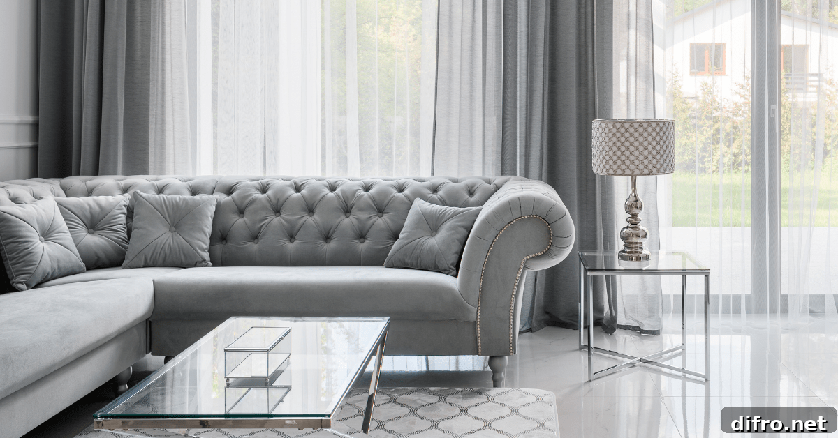 Traditional furniture in a modern styled living room.