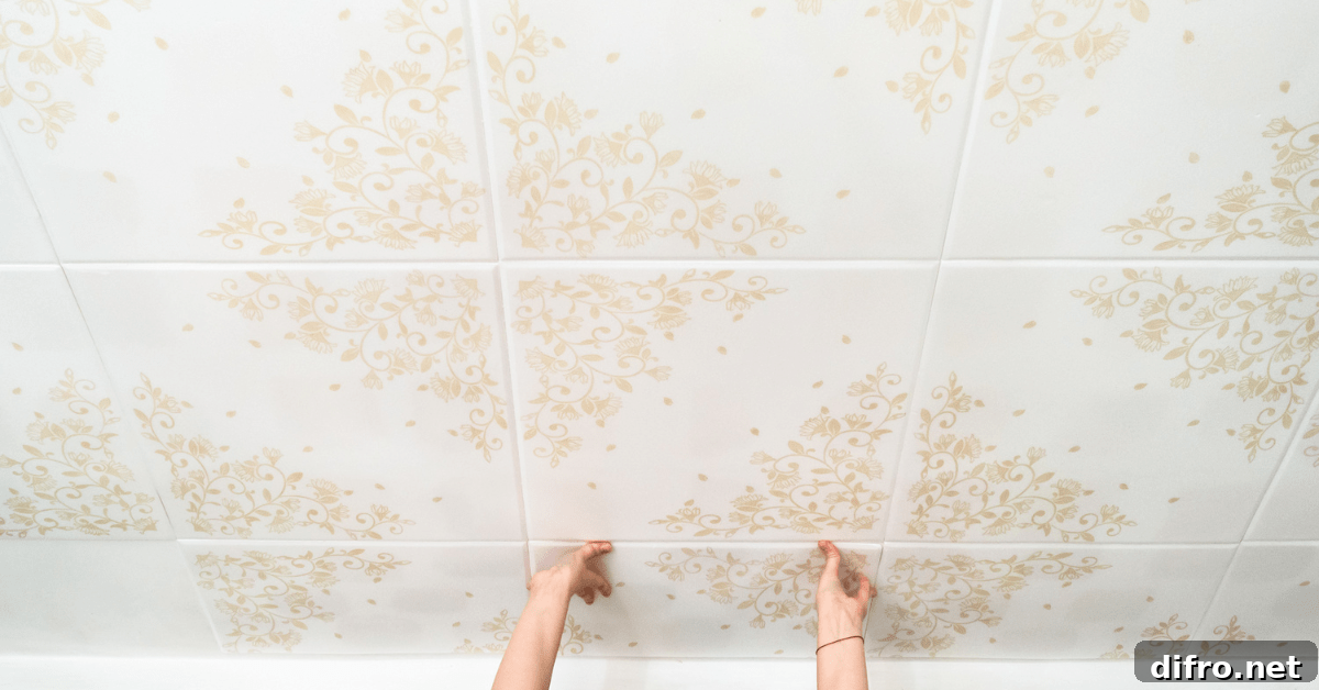 Styrofoam ceiling.