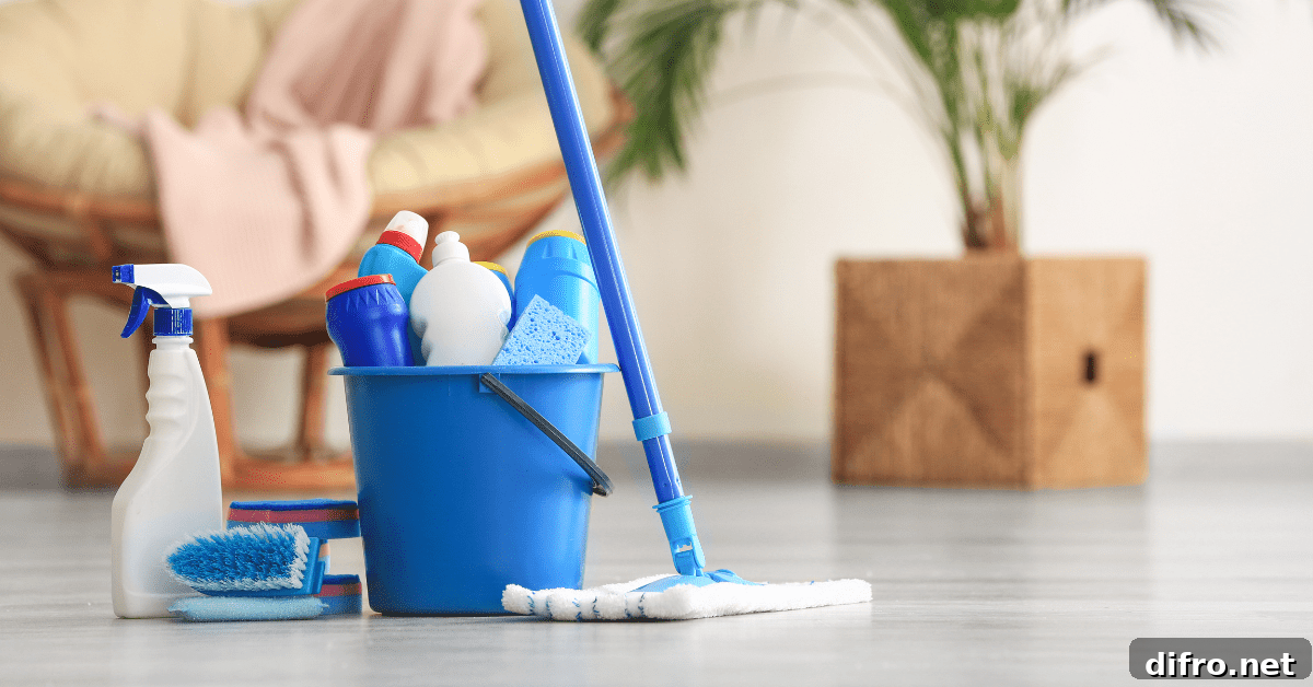 Cleaning supplies.