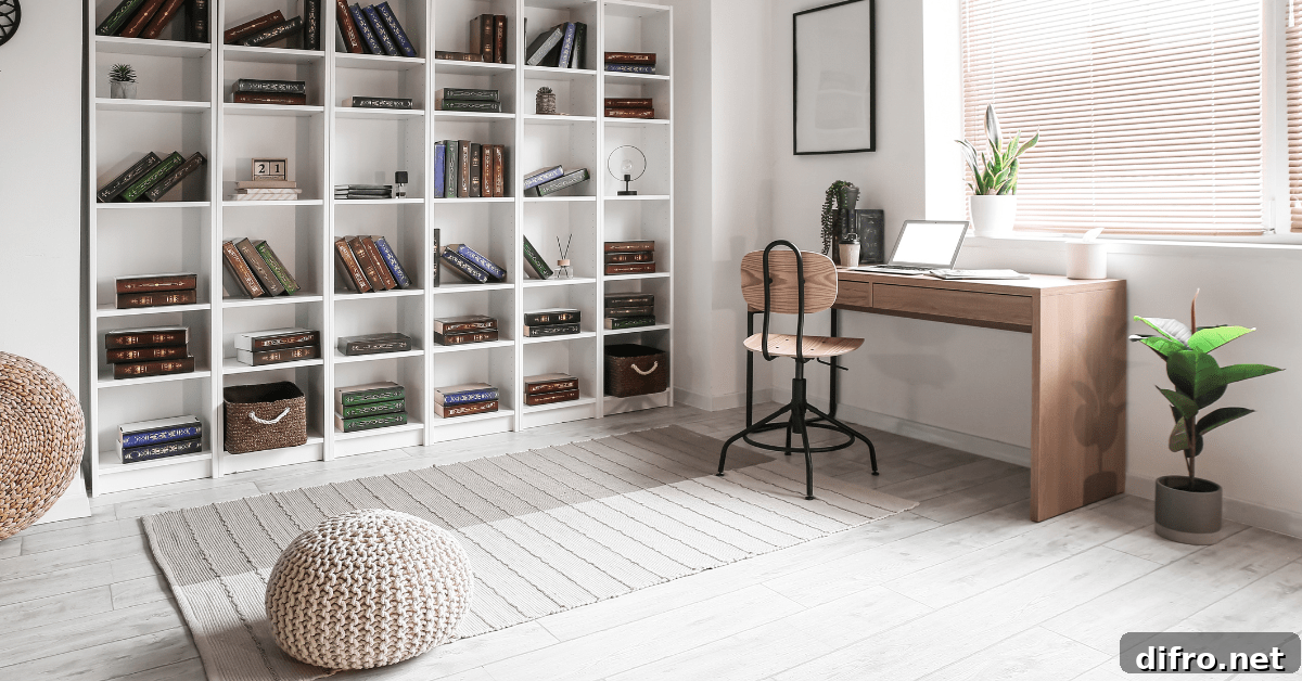 Open room with chair and desk.