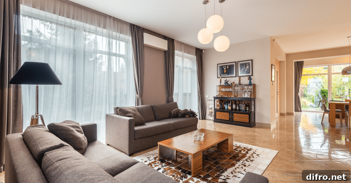 Modern style living room.