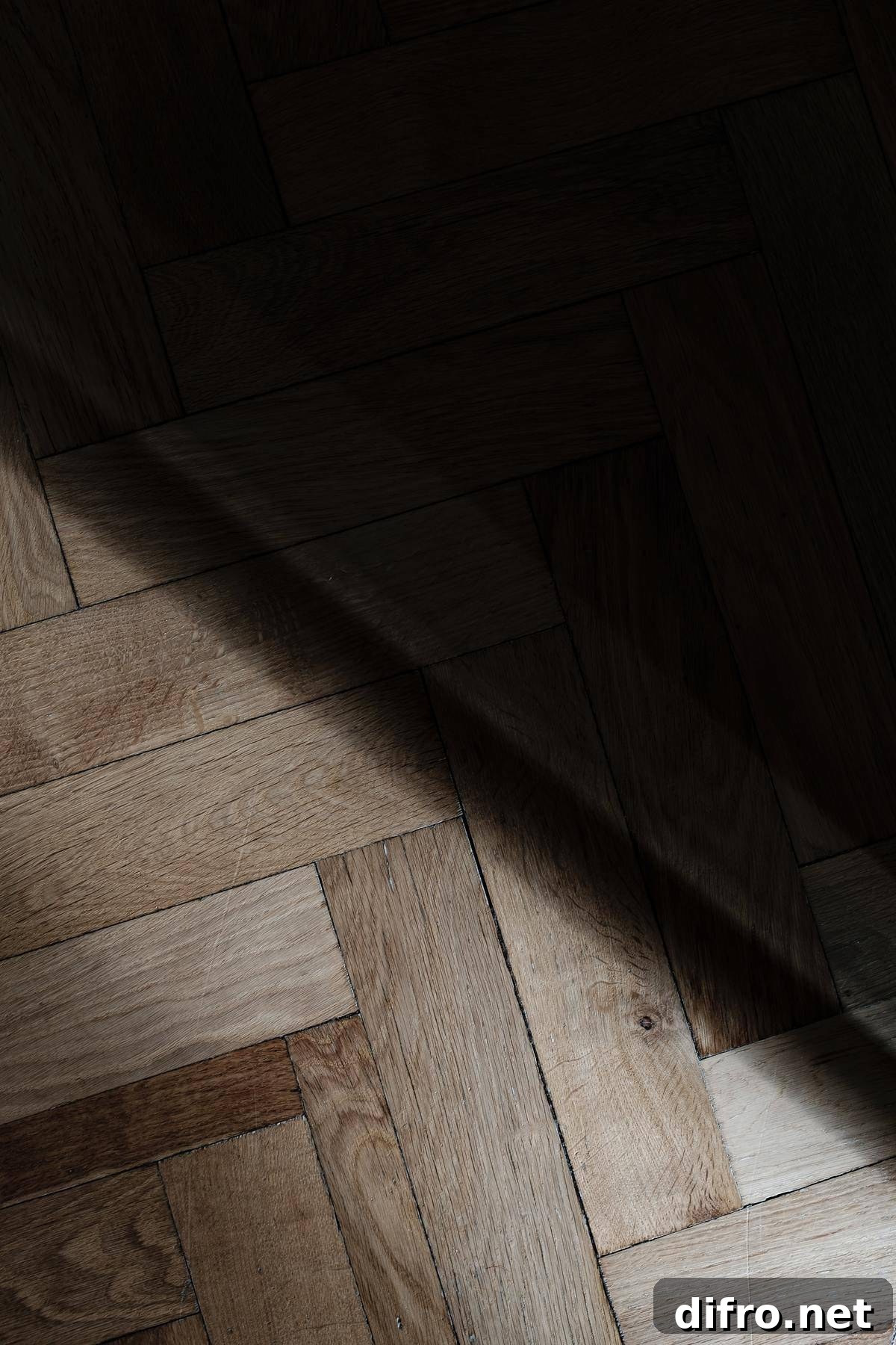Hardwood flooring with shadow