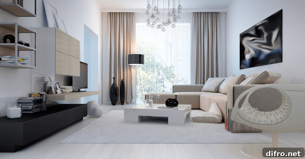 Light and roomy living room.