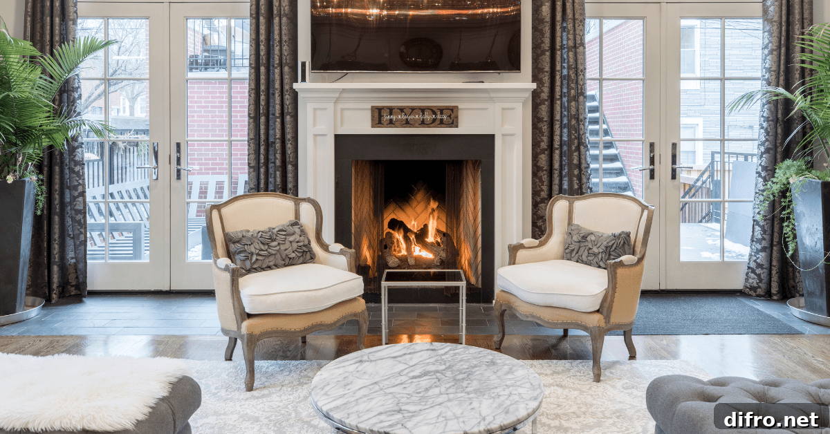 Living room with two arm chairs.
