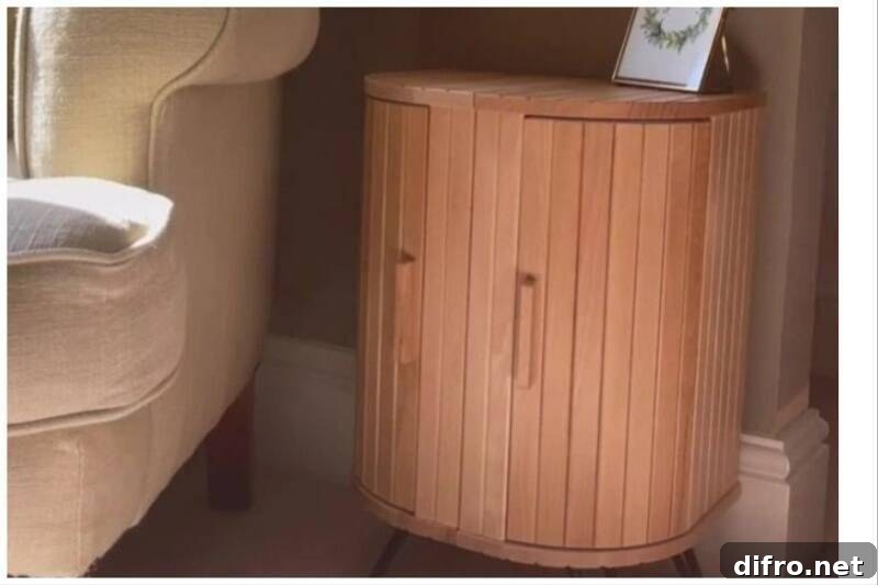 Wooden night stand.