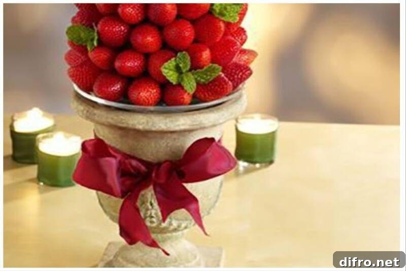 Edible arrangement Christmas centerpiece.