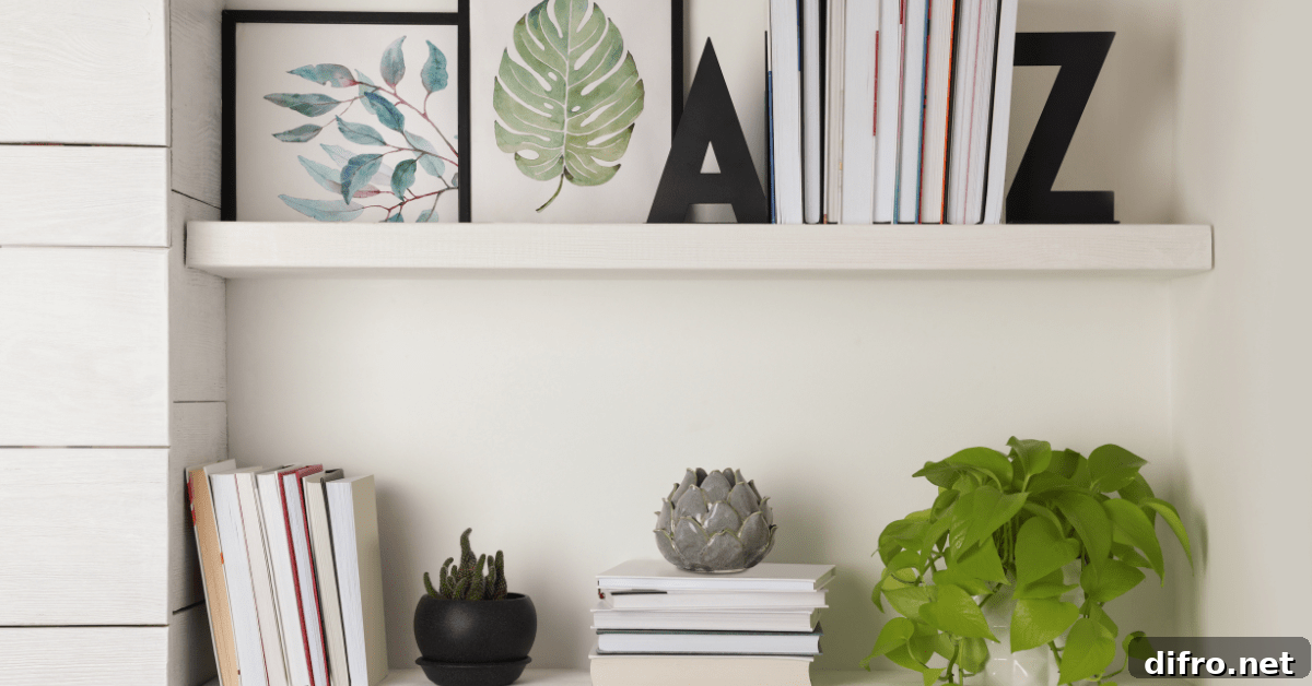 Book shelves with bookends.