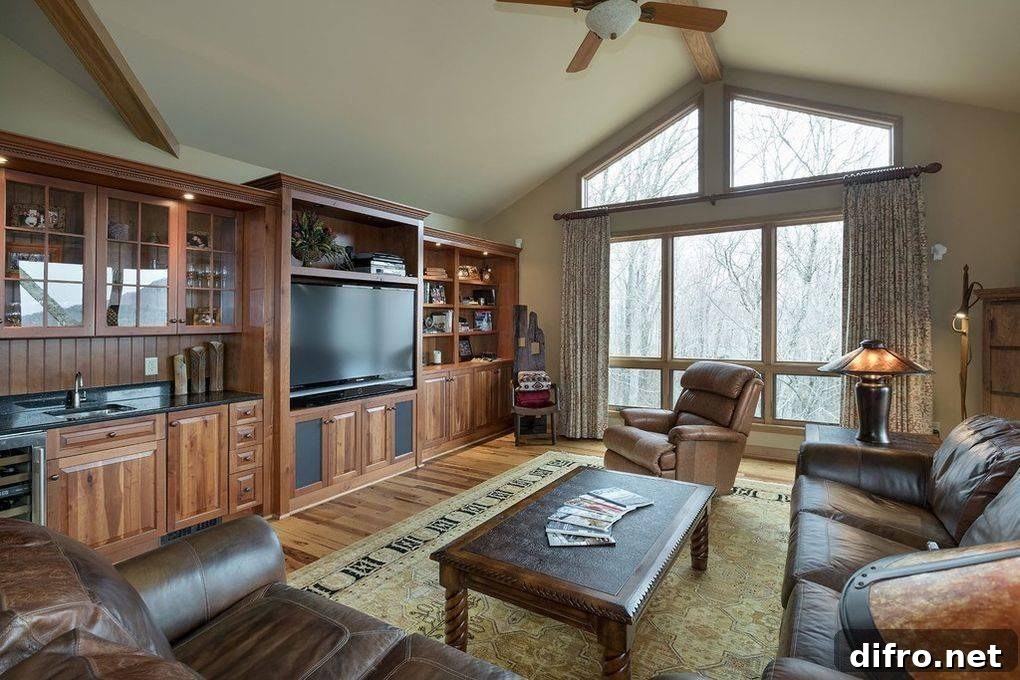 Rustic living room.
