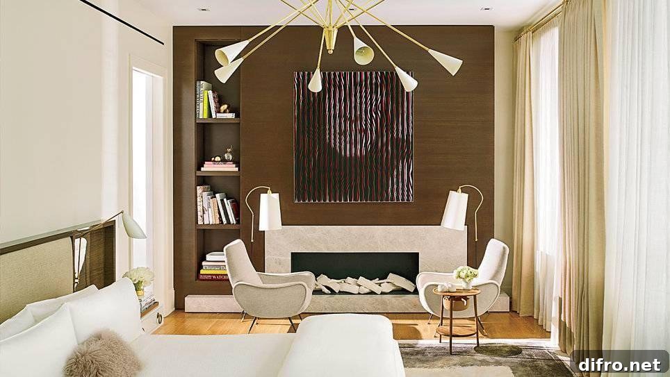 Bedroom with seating area.
