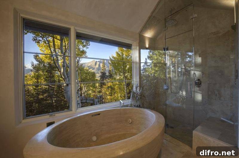 An opulant bathtub is in Oprah's bathroom at her Montecito estate.