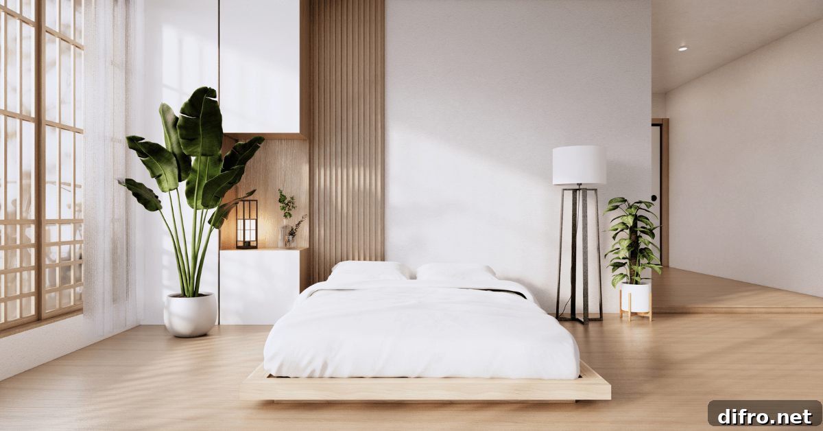 Japanese-styled bedroom.