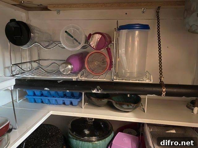 cabinet under sink organized