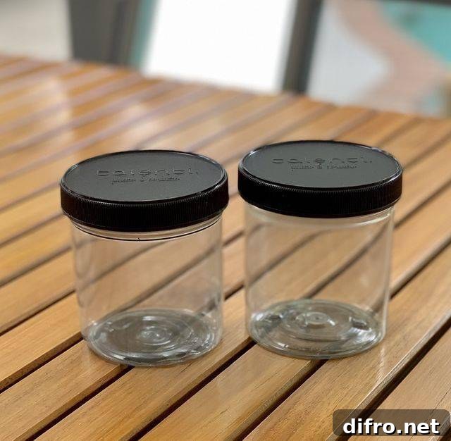 two jars without labels