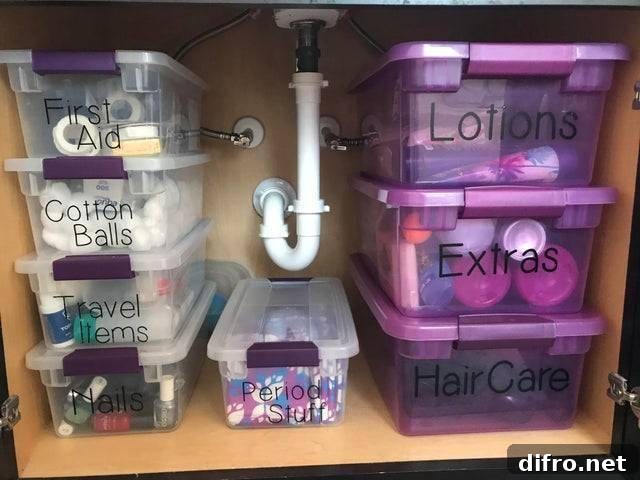 containers under sink