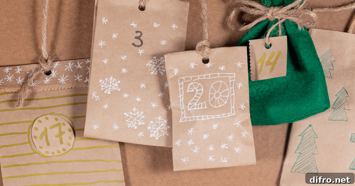 DIY paper bag advent calendar.