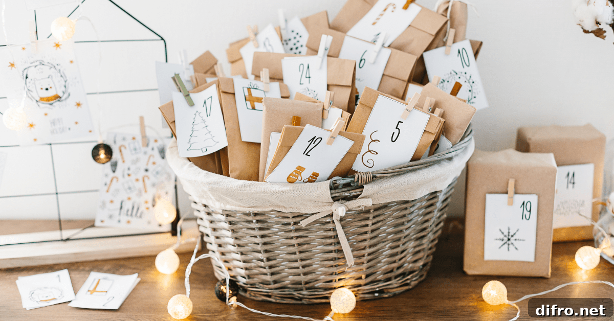DIY paper bag advent calendar.