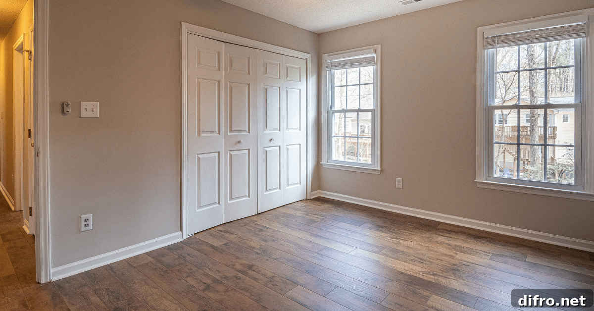 Bi-fold door for a closet.