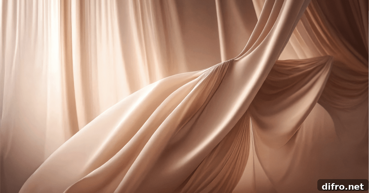 Silky swatch of Mocha Mousse, Pantone Color of the Year 2025.