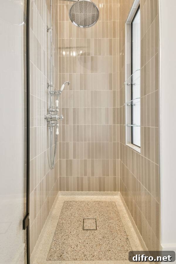 A standing shower.