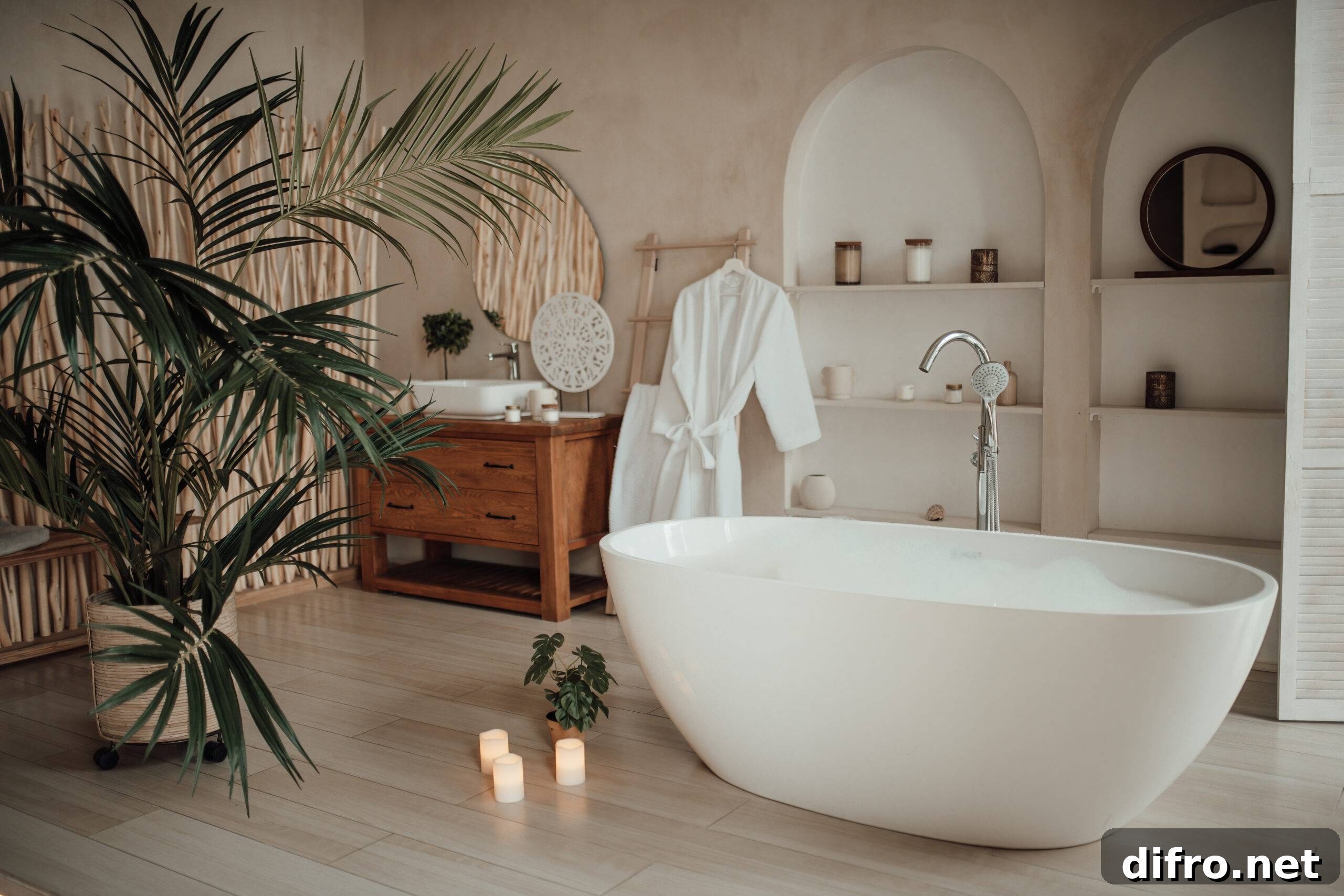 A spa bathroom.