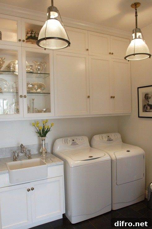 A laundry room.