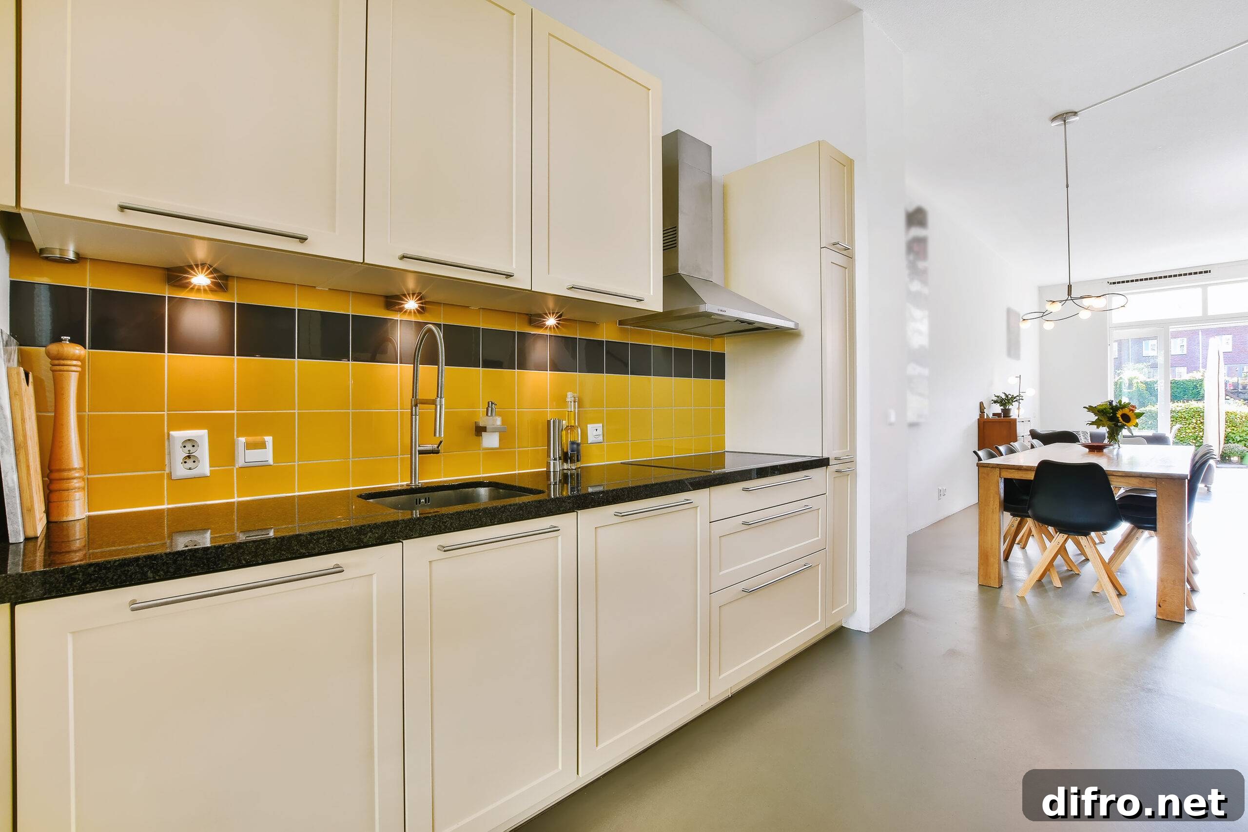 Beautiful and spacious kitchen in an elegant home