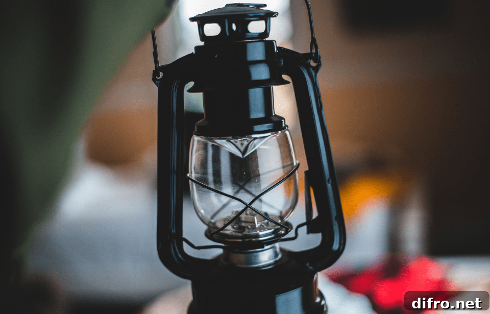 A camping lantern.