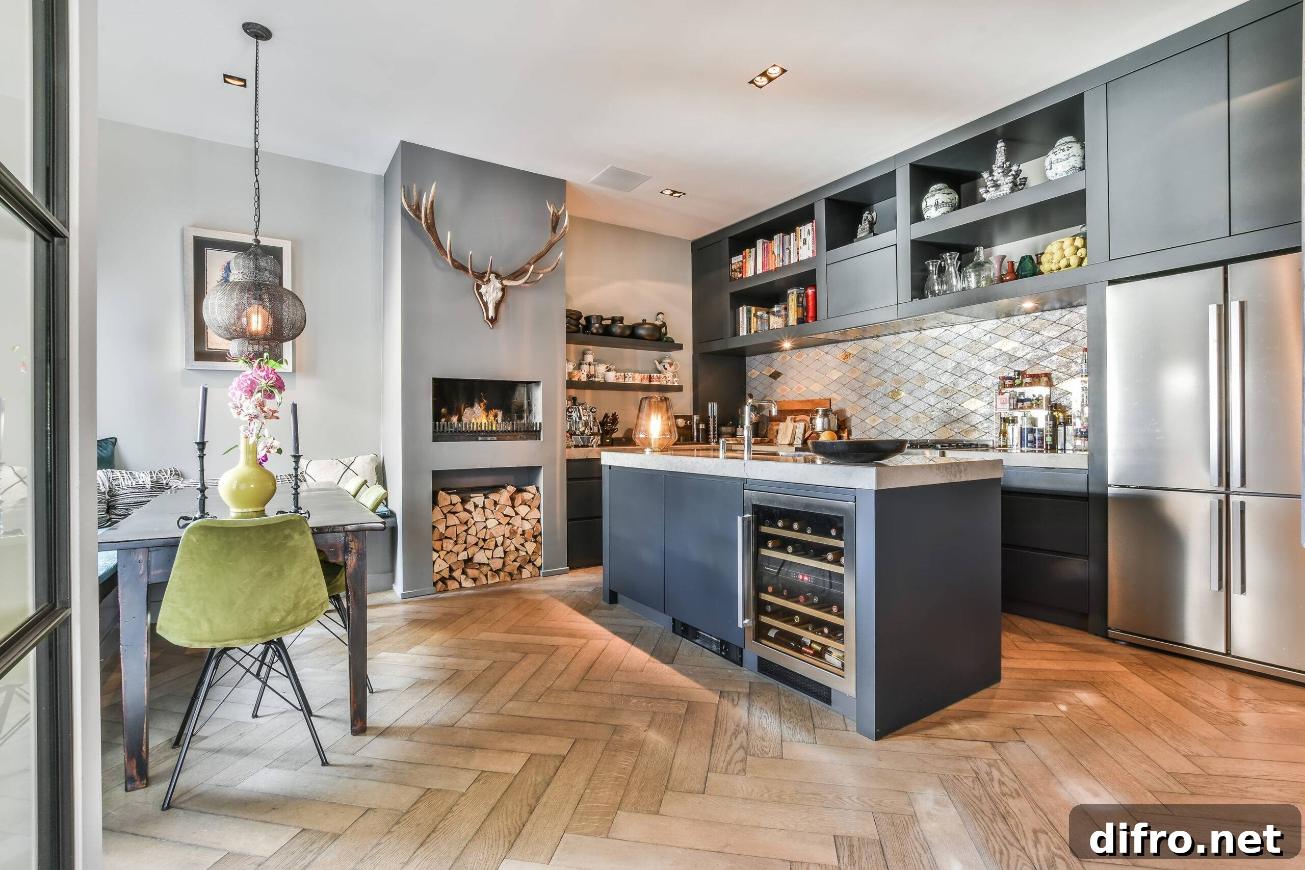 Beautiful and spacious kitchen in an elegant home