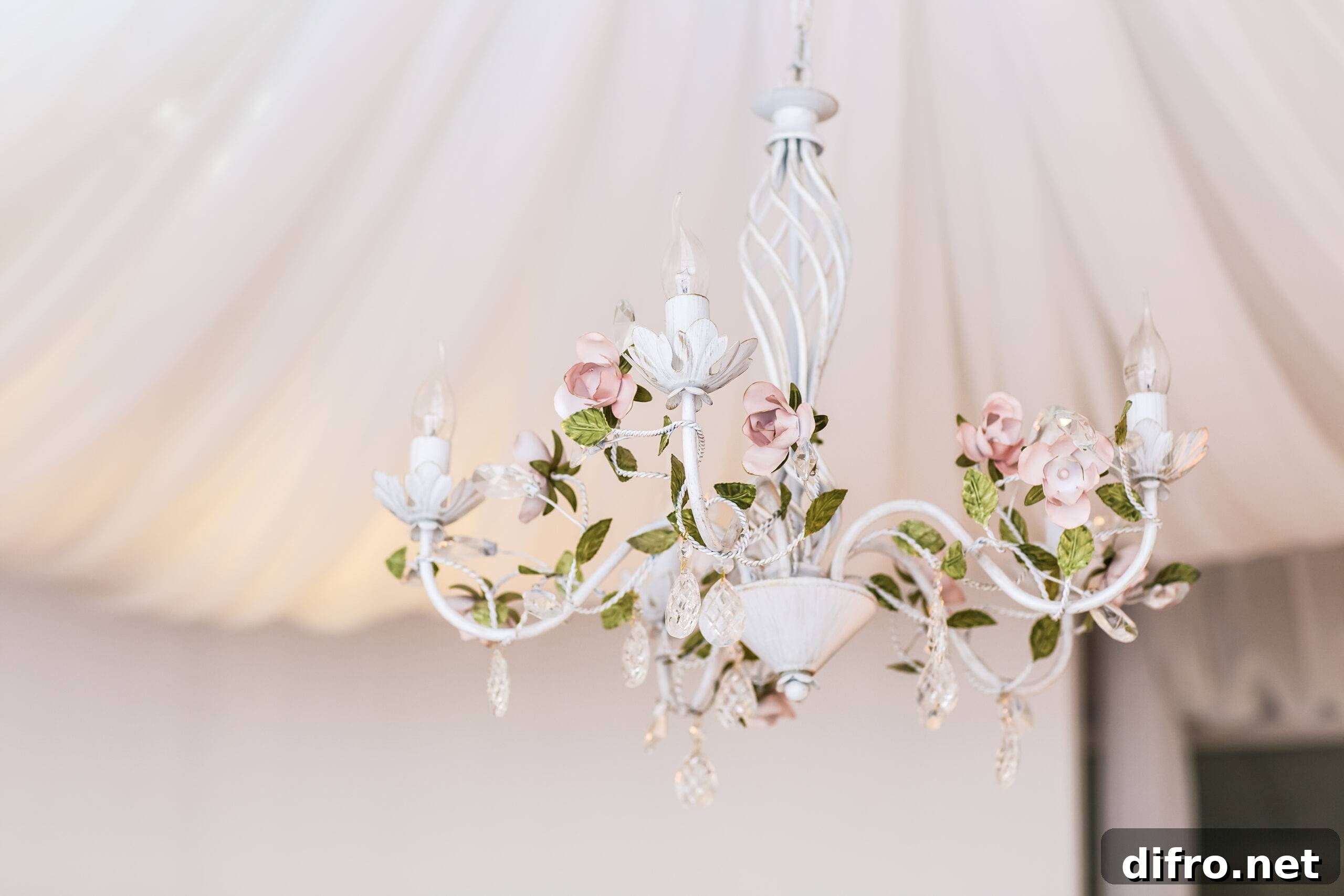 chandelier in classic room shining. room decor
